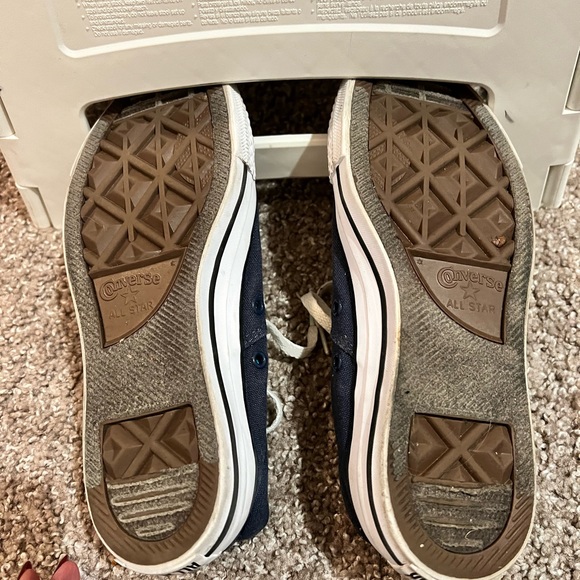 Converse Sneakers All Stars Limited Edition Navy & Blue Floral Lined Worn Once! - Picture 13 of 14